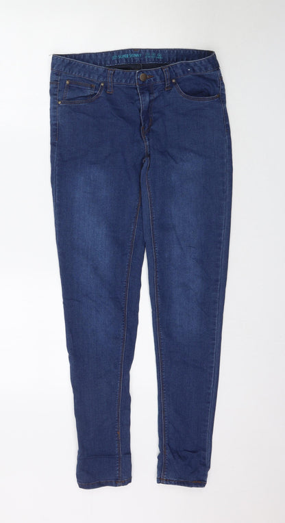 Denim Co. Womens Blue  Denim Skinny Jeans Size 10 L30 in