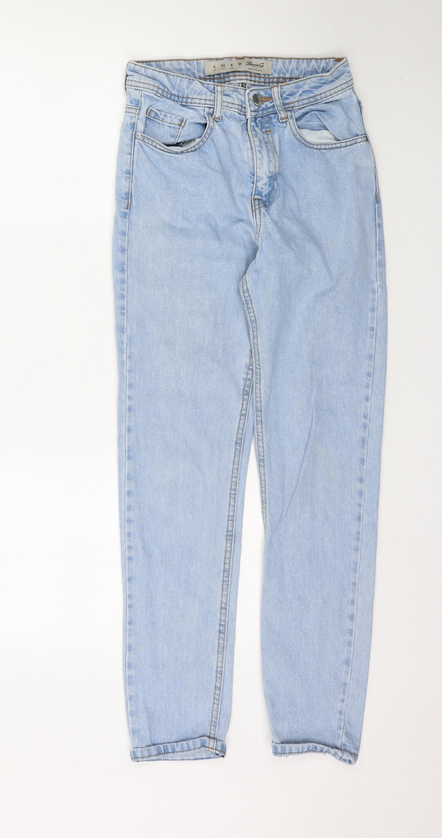 Denim Co. Womens Blue  Denim Skinny Jeans Size 4 L28 in