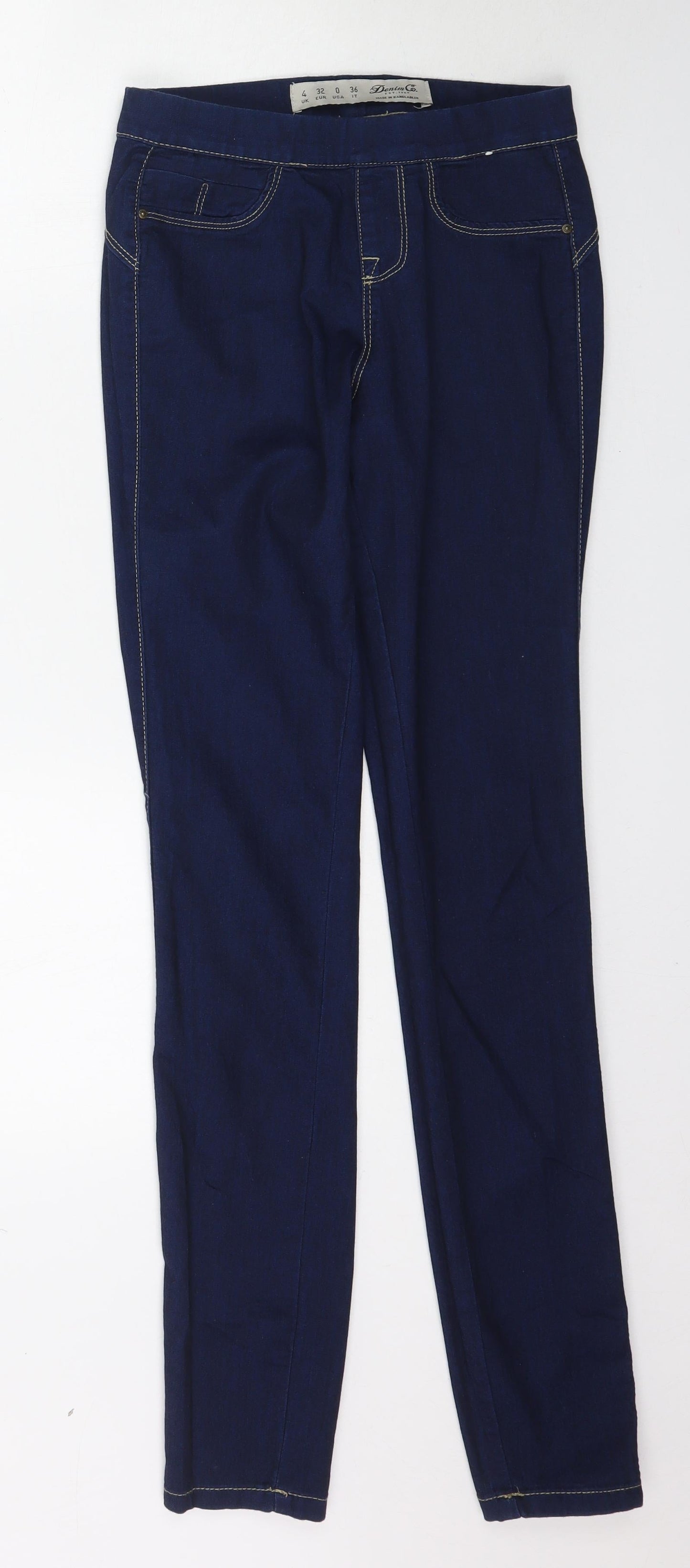 Denim Co. Womens Blue  Denim Jegging Jeans Size 4 L32 in