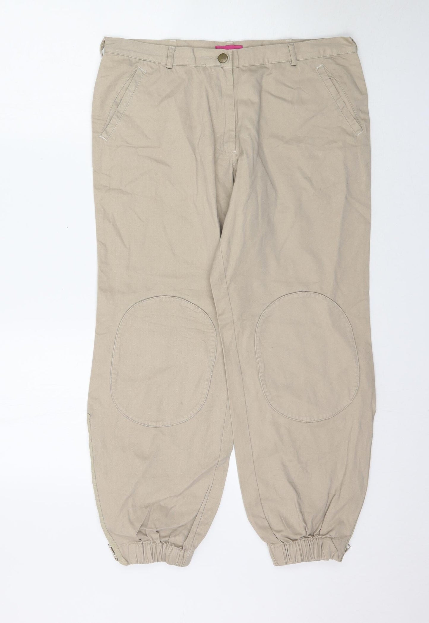 Womens UK Size 14 For Women Regular Fit  Beige Trousers
