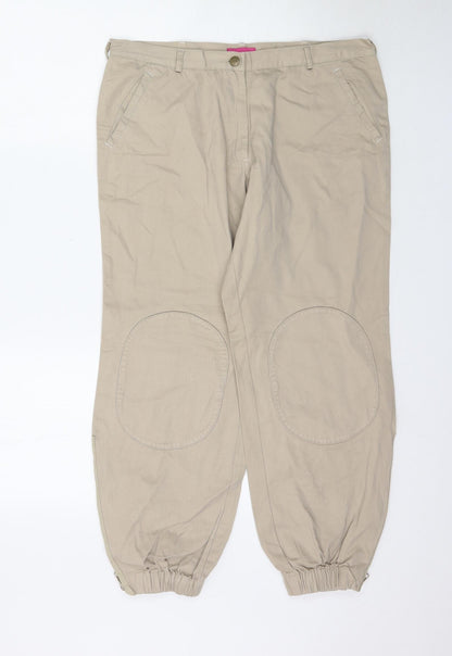 Womens UK Size 14 For Women Regular Fit  Beige Trousers