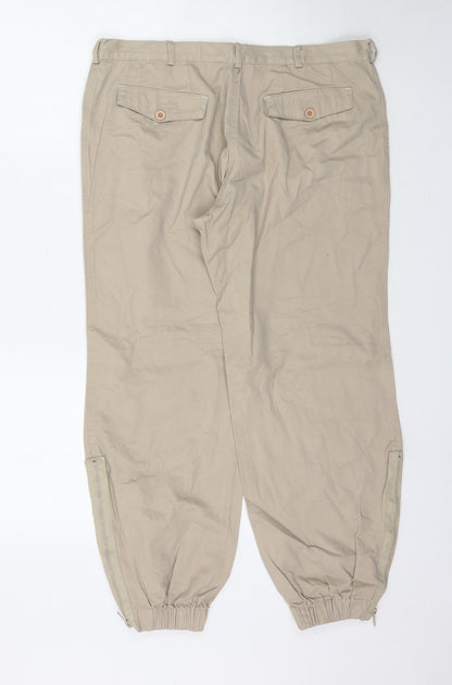 Womens UK Size 14 For Women Regular Fit  Beige Trousers