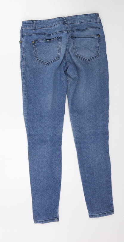Preworn Womens Blue  Denim Skinny Jeans Size 10 L29 in