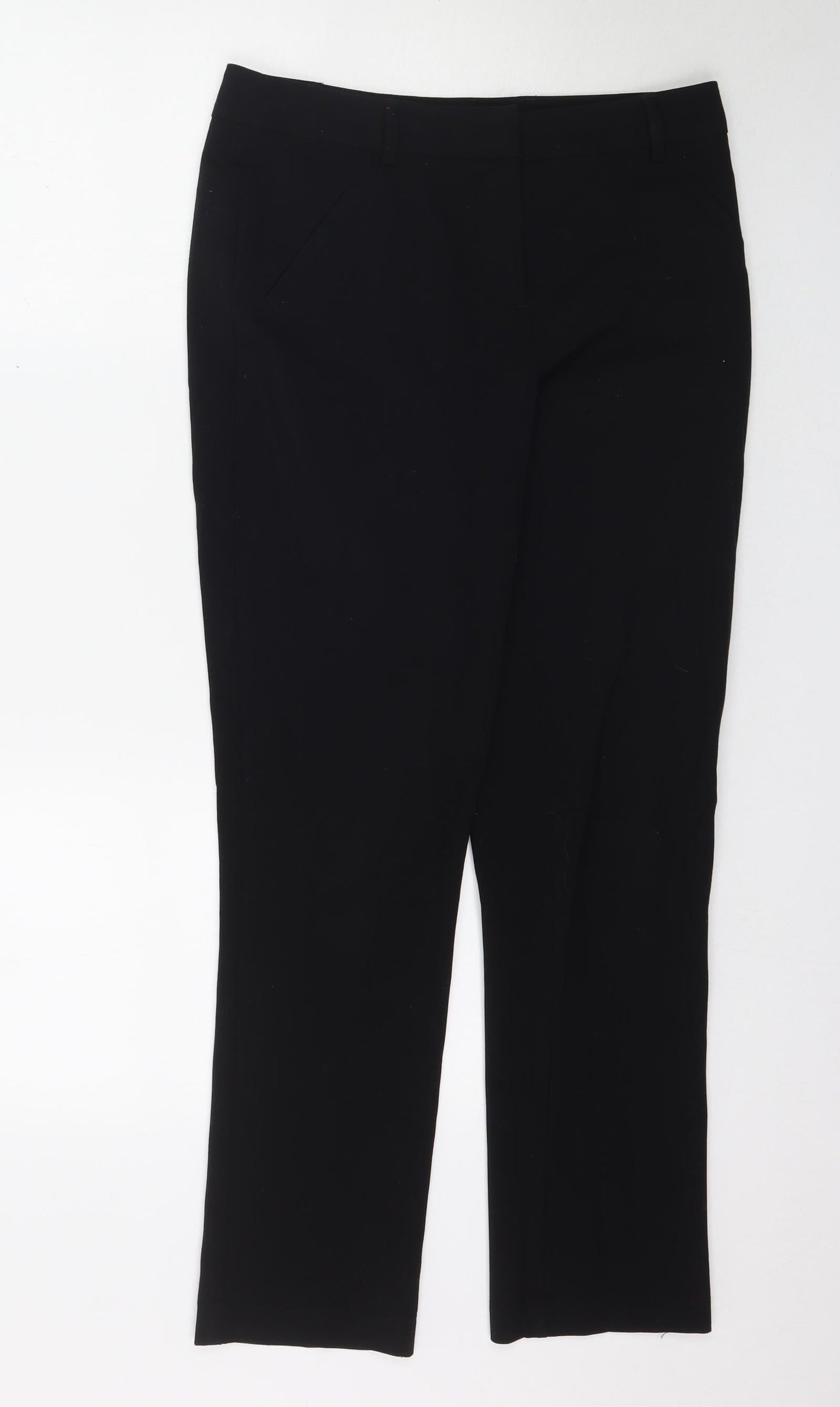 Womens UK Size 8 Papaya Regular Fit  Black Trousers