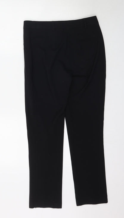 Womens UK Size 8 Papaya Regular Fit  Black Trousers