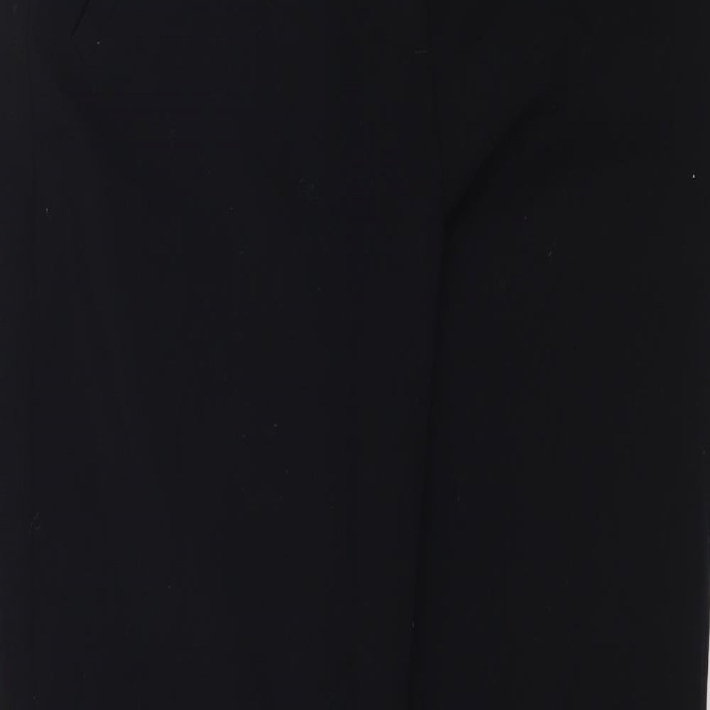 Womens UK Size 8 Papaya Regular Fit  Black Trousers