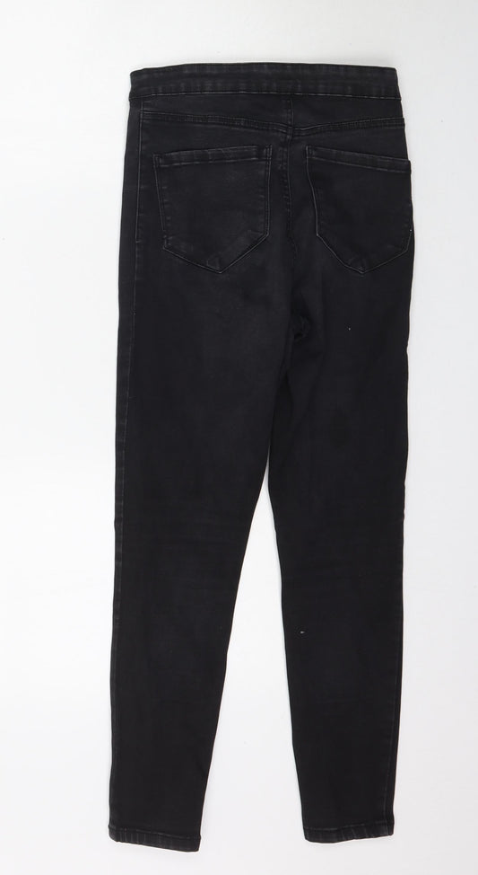 Denim Co. Womens Black  Denim Skinny Jeans Size 10 L25 in