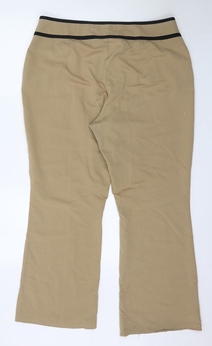 Womens UK Size 18 Peacocks Regular Fit  Beige Trousers