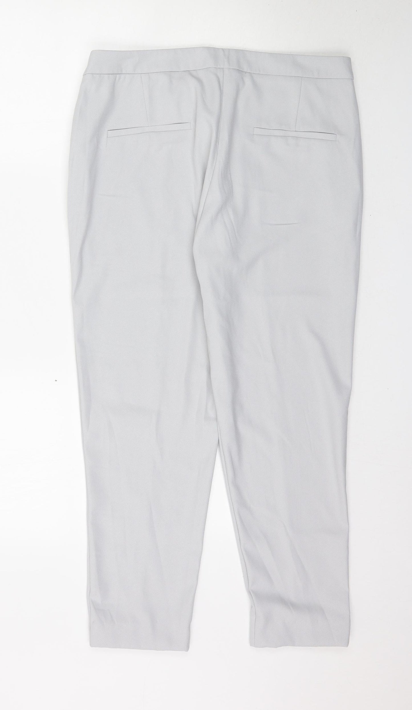 Womens UK Size L Preworn Regular Fit  Grey Trousers