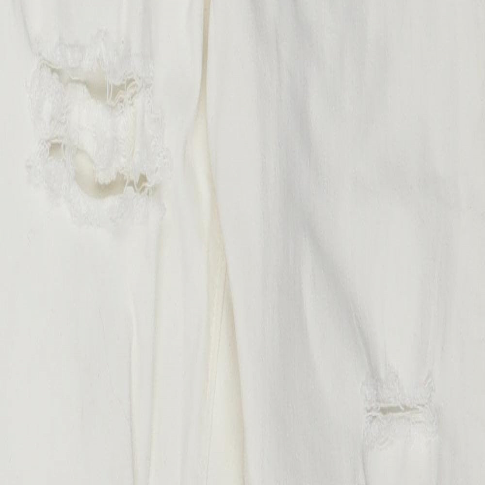 Miss Selfridge Womens Ivory  Denim Skinny Jeans Size 10 L29 in