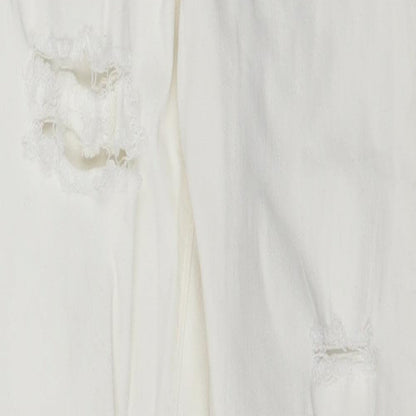 Miss Selfridge Womens Ivory  Denim Skinny Jeans Size 10 L29 in