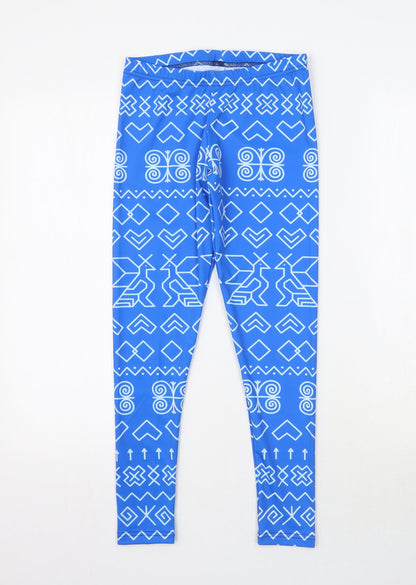 Preworn Womens Blue  Jersey Cropped Leggings Size S L25 in