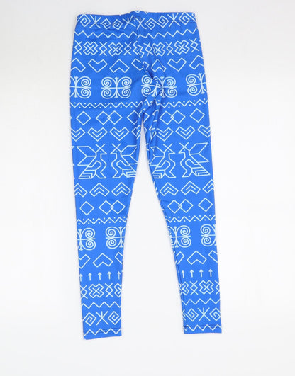 Preworn Womens Blue  Jersey Cropped Leggings Size S L25 in