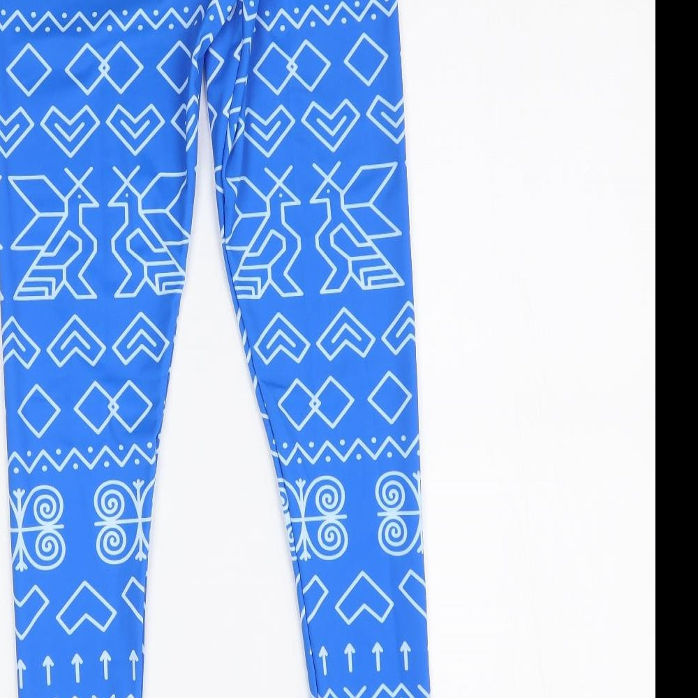 Preworn Womens Blue  Jersey Cropped Leggings Size S L25 in