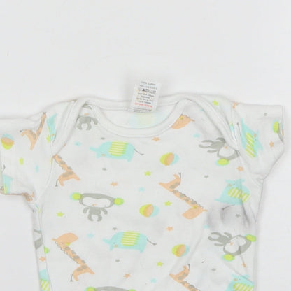 B&M Baby Multicoloured Animal Print  Leotard One-Piece Size 0-3 Months
