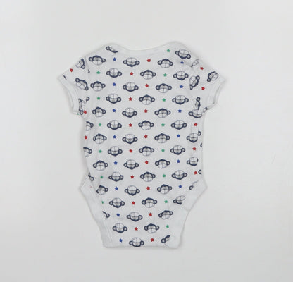 Primark Boys Multicoloured Animal Print  Leotard One-Piece Size 0-3 Months  - Monkey
