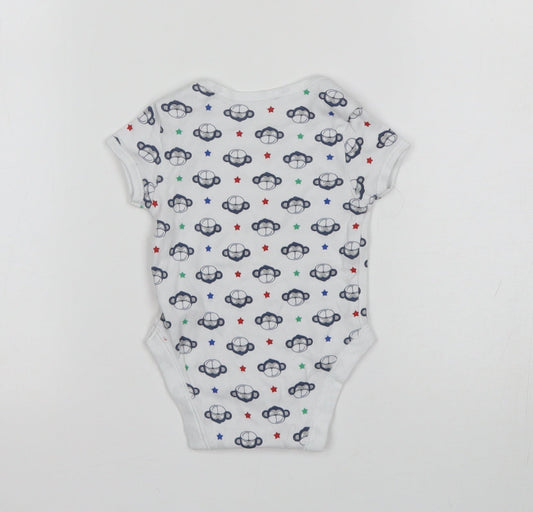Primark Boys Multicoloured Animal Print  Leotard One-Piece Size 0-3 Months  - Monkey