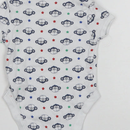 Primark Boys Multicoloured Animal Print  Leotard One-Piece Size 0-3 Months  - Monkey