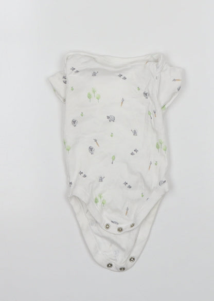 George Baby White Animal Print  Leotard One-Piece Size 3-6 Months