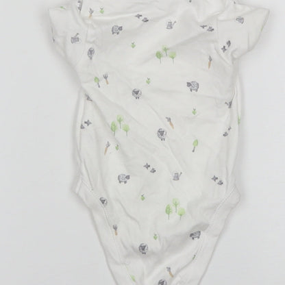 George Baby White Animal Print  Leotard One-Piece Size 3-6 Months