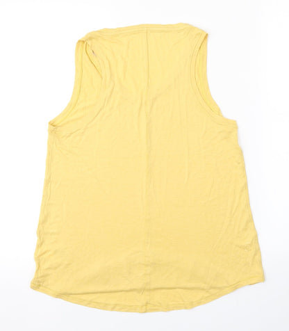 Womens UK Size M Gap Yellow Basic Tank