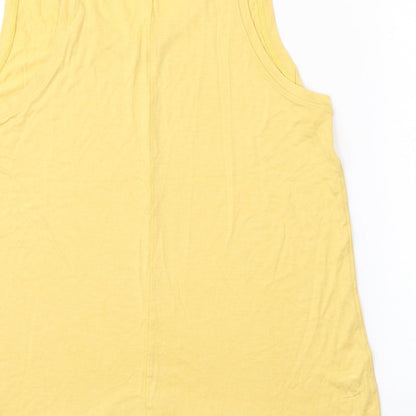 Womens UK Size M Gap Yellow Basic Tank