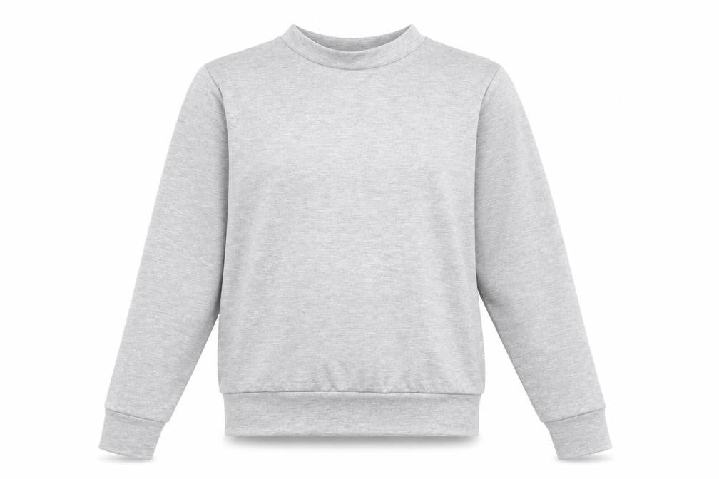 Front view of In the Style women’s grey pullover sweatshirt, size UK 6