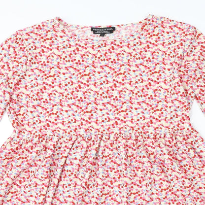 Wednesday's Girl Womens Multicoloured Floral  A-Line  Size S