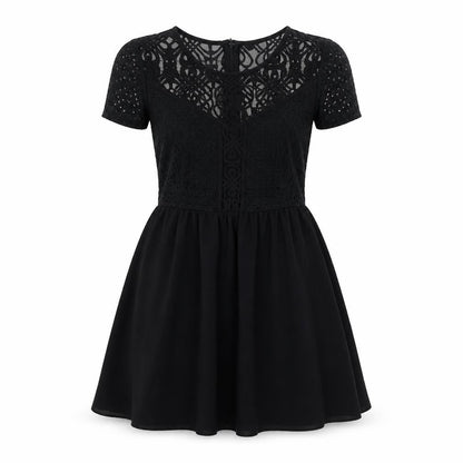 H&M Womens Black Argyle/Diamond  A-Line  Size 8