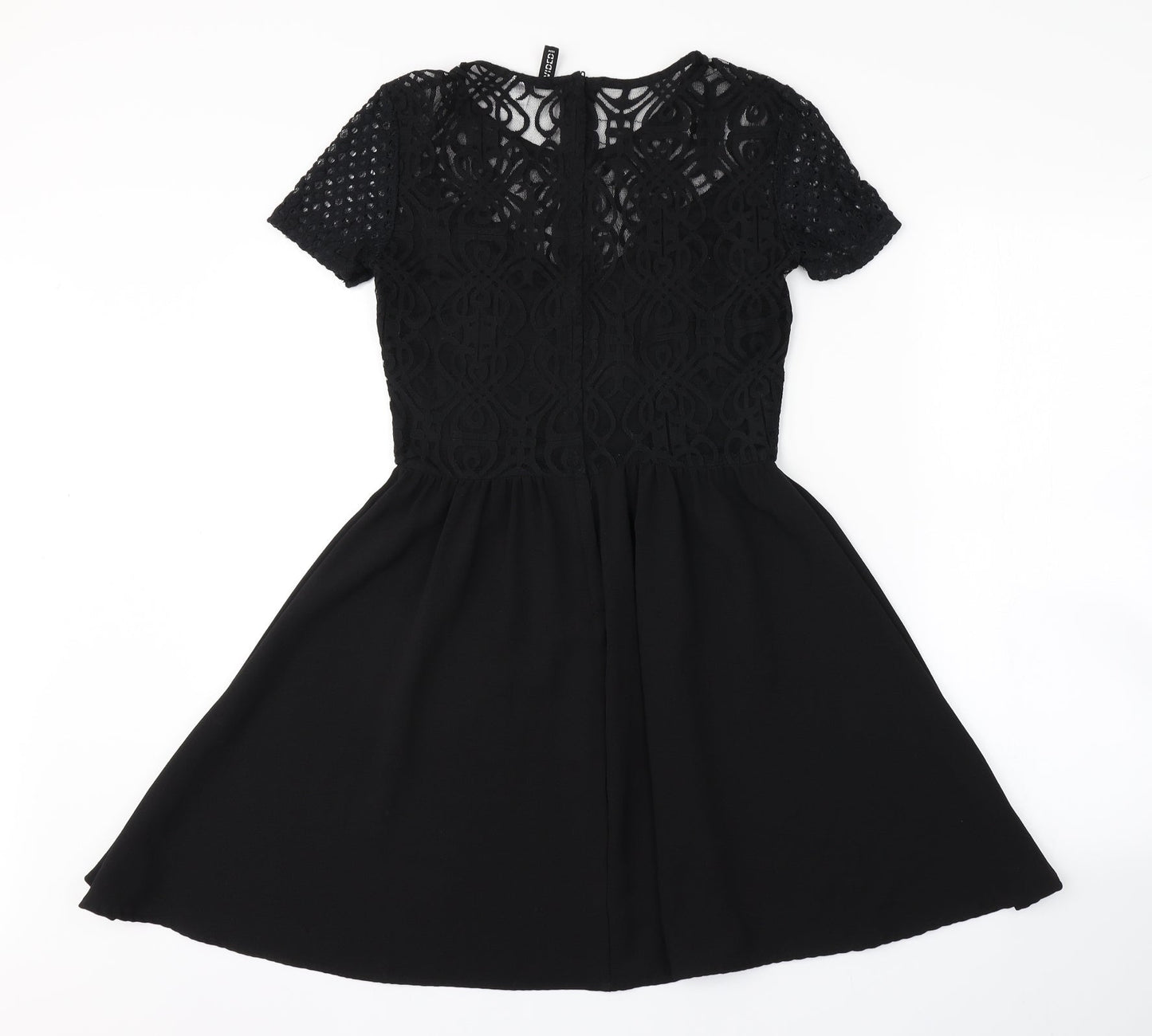 H&M Womens Black Argyle/Diamond  A-Line  Size 8