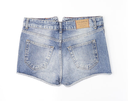 Pull&Bear Womens Blue   Cut-Off Shorts Size 8