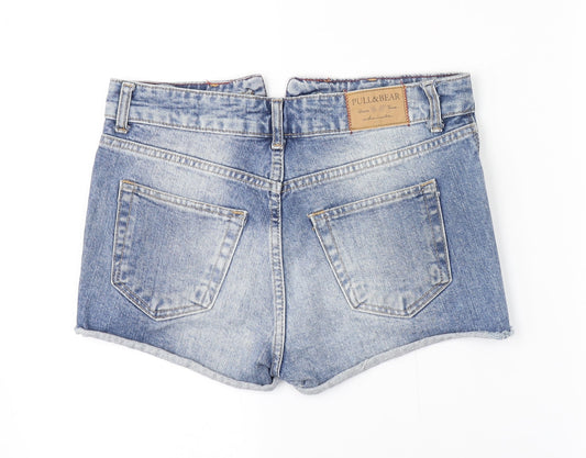 Pull&Bear Womens Blue   Cut-Off Shorts Size 8