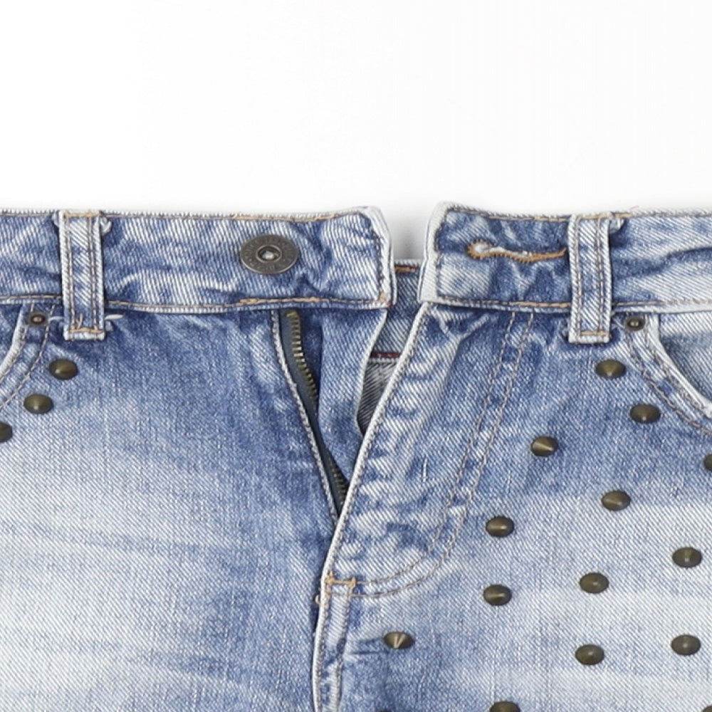 Pull&Bear Womens Blue   Cut-Off Shorts Size 8