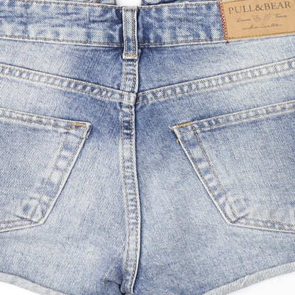 Pull&Bear Womens Blue   Cut-Off Shorts Size 8