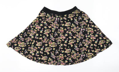Atmosphere Womens Black Floral  A-Line Skirt Size 10