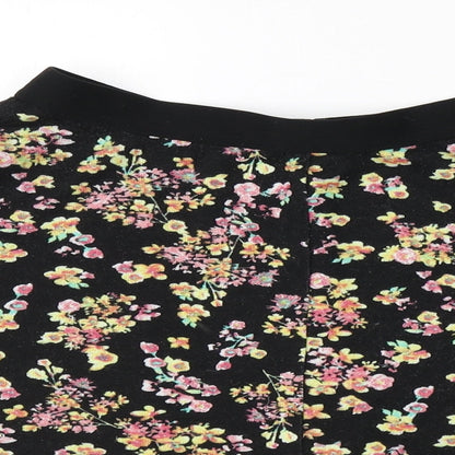 Atmosphere Womens Black Floral  A-Line Skirt Size 10