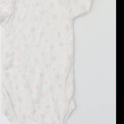 TU Baby White Floral  Babygrow One-Piece Size 12-18 Months