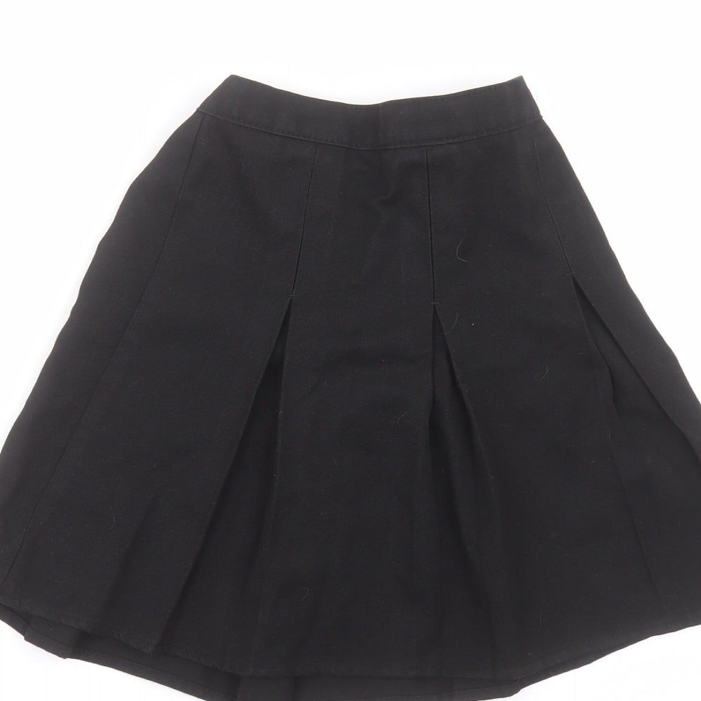 Preworn Girls Black   A-Line Skirt Size 6-7 Years