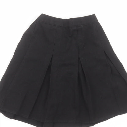 Preworn Girls Black   A-Line Skirt Size 6-7 Years