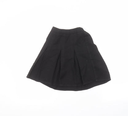 Preworn Girls Black   A-Line Skirt Size 6-7 Years