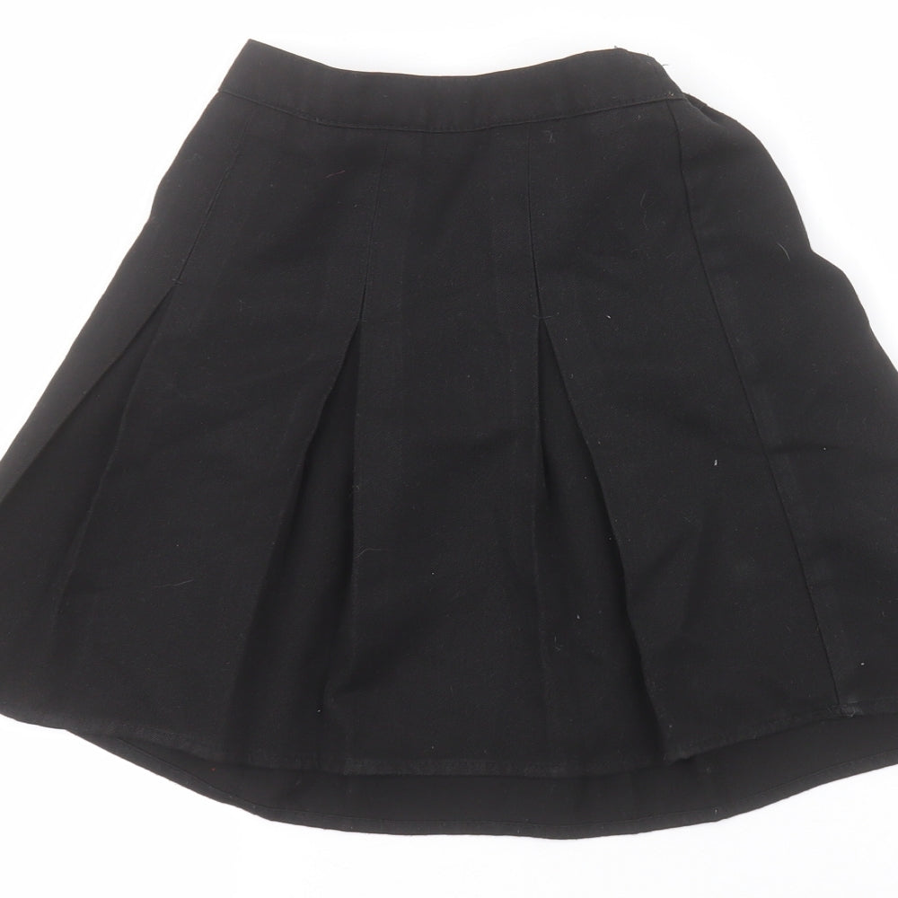 Preworn Girls Black   A-Line Skirt Size 6-7 Years
