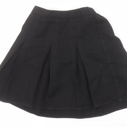 Preworn Girls Black   A-Line Skirt Size 6-7 Years