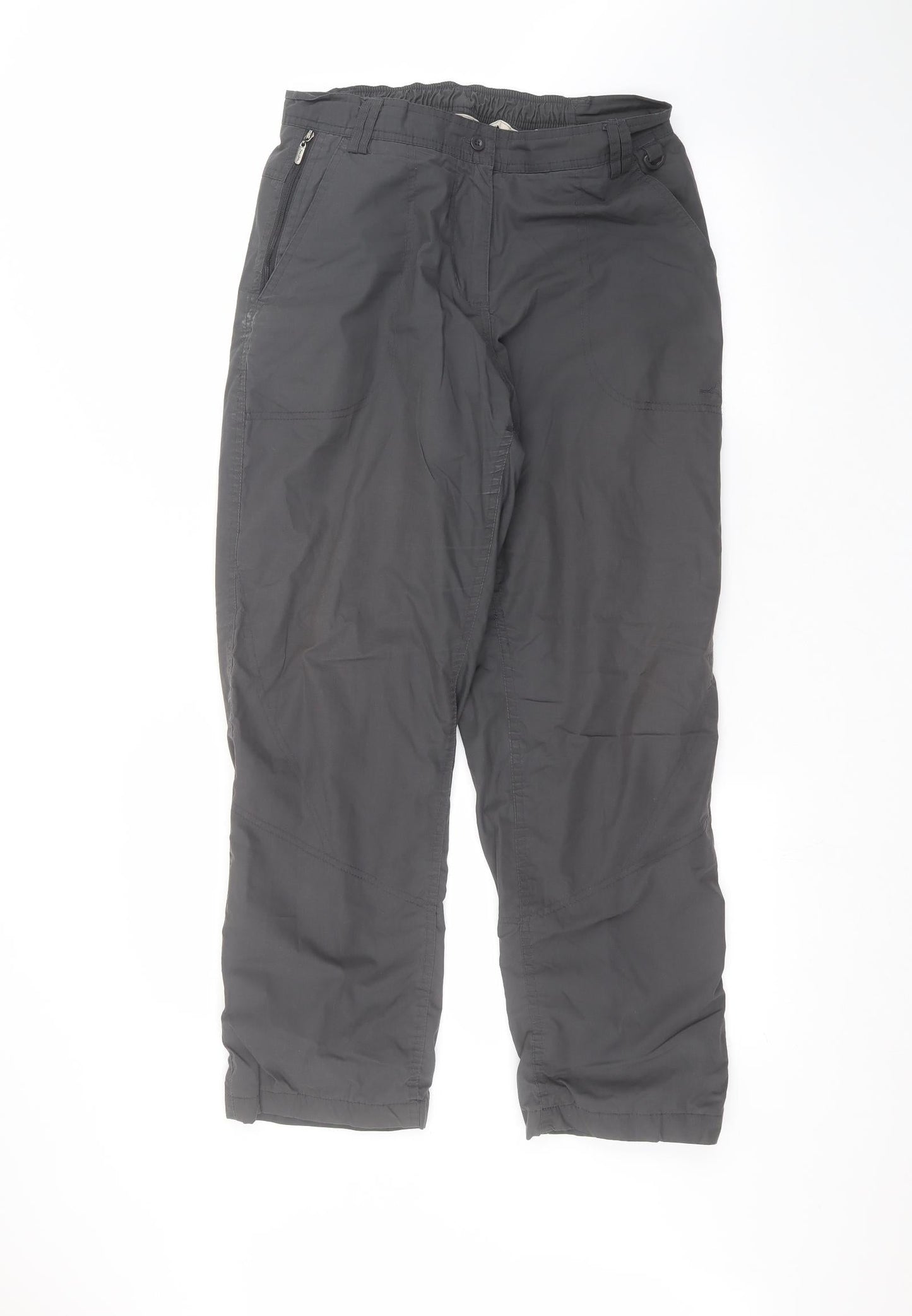 Womens UK Size 12 Preworn Regular Fit Sweatpants Black Trousers