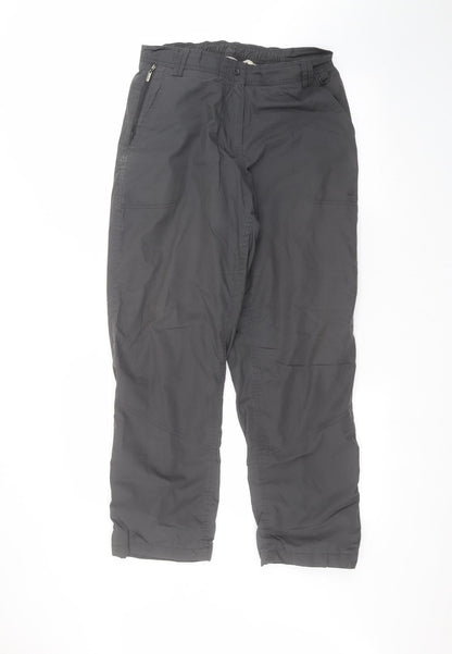 Womens UK Size 12 Preworn Regular Fit Sweatpants Black Trousers
