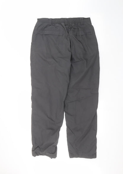 Womens UK Size 12 Preworn Regular Fit Sweatpants Black Trousers