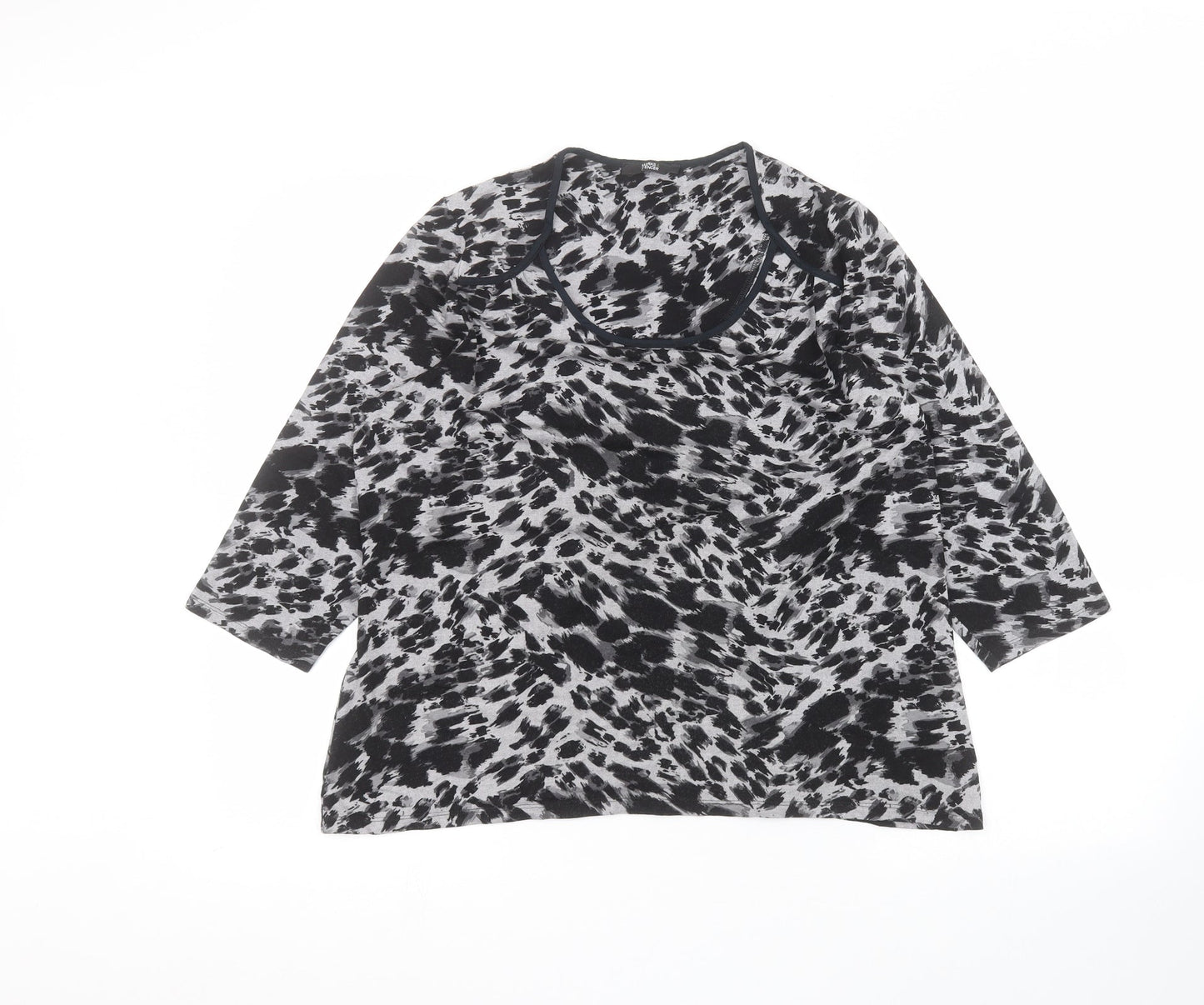 Womens UK Size 18 Marks and Spencer Black Basic T-Shirt