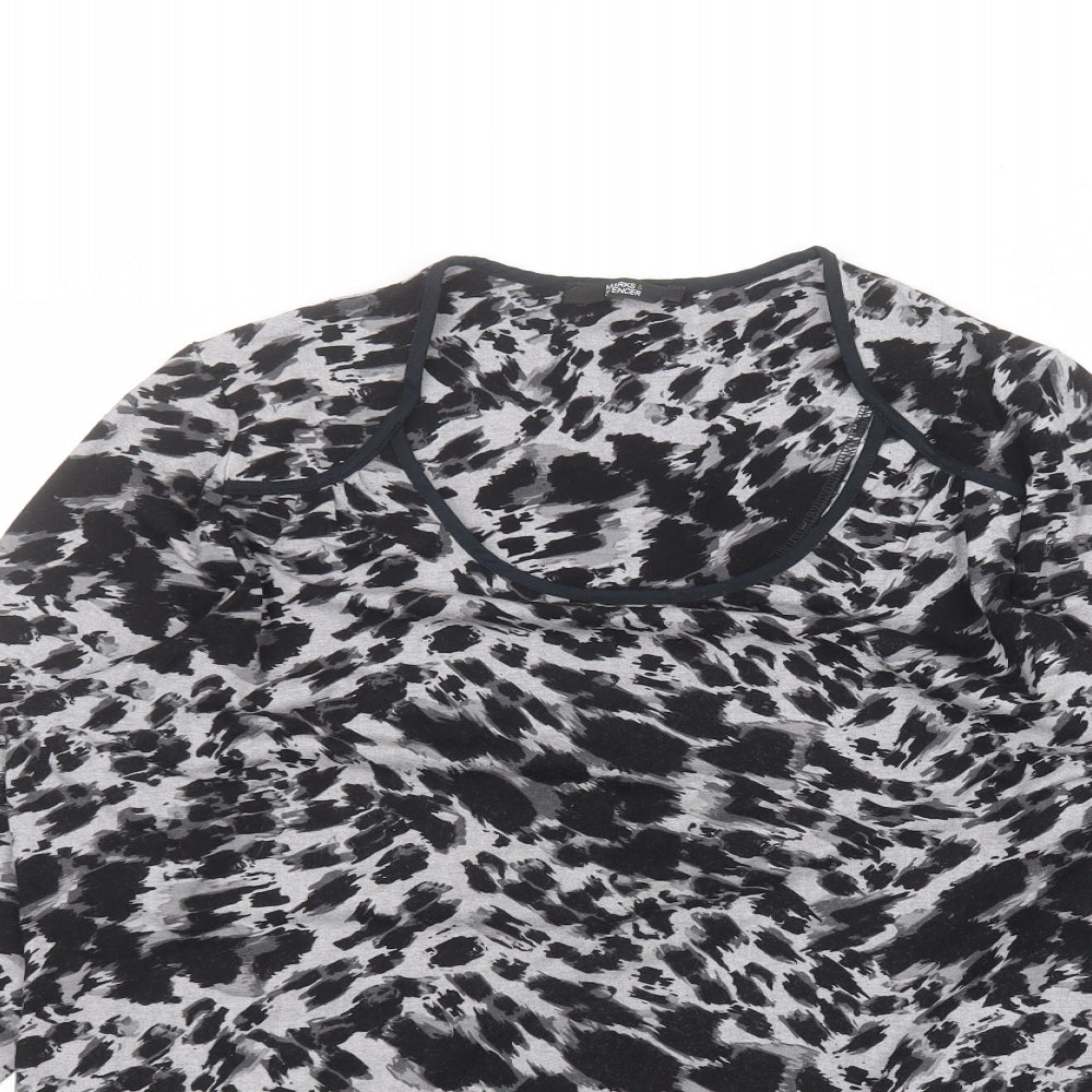 Womens UK Size 18 Marks and Spencer Black Basic T-Shirt