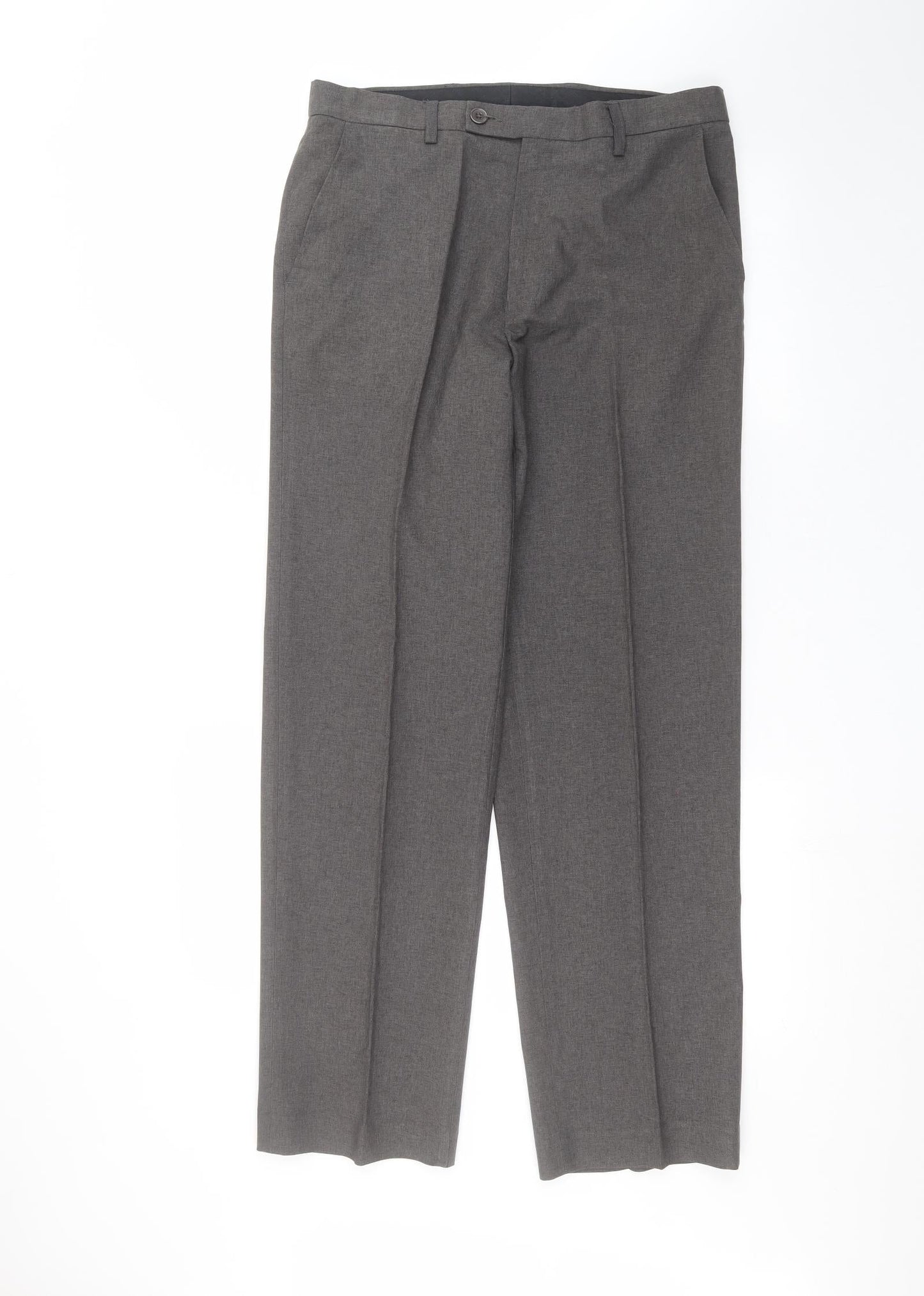 Taylor & Wright Mens Grey   Dress Pants Trousers Size 32 in L31 in