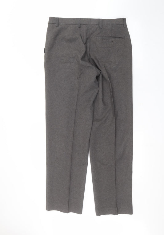 Taylor & Wright Mens Grey   Dress Pants Trousers Size 32 in L31 in