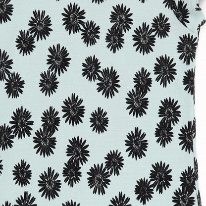 Select Womens Green Floral  A-Line  Size 12  - Black Flower Print